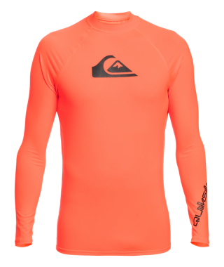 Męska koszulka UV z długim rękawem - Quiksilver - Fiery Coral