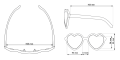 Okulary UV - Real Shades - Hearts - Almond