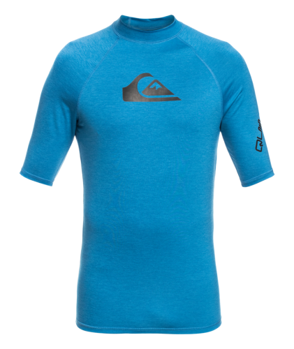 Niebieska koszulka UV z krótkim rękawem - Quiksilver - Vallarta Blue