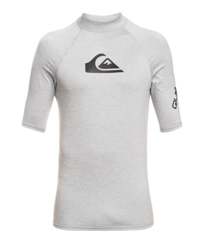 Szara koszulka UV dla mężczyzn - Quiksilver - Gray