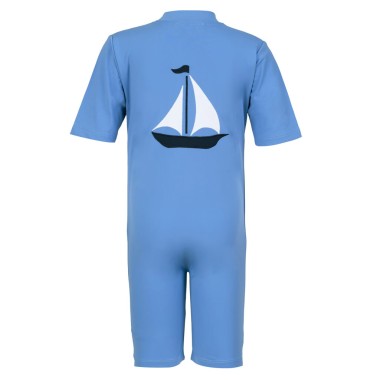 Niebieski kombinezon UV - Petit Crabe - Noe Cornflower