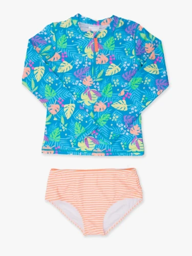 Zestaw UV koszulka i majteczki - Ruffle Butts - Neon Tiki Vibes