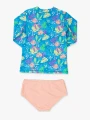 Zestaw UV koszulka i majteczki - Ruffle Butts - Neon Tiki Vibes