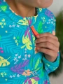 Zestaw UV koszulka i majteczki - Ruffle Butts - Neon Tiki Vibes