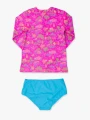 Zestaw UV koszulka i majteczki - Ruffle Butts - Neon Island Time