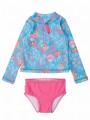 Zestaw UV koszulka i majteczki - Ruffle Butts - Ocean Tides