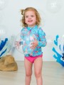 Zestaw UV koszulka i majteczki - Ruffle Butts - Ocean Tides