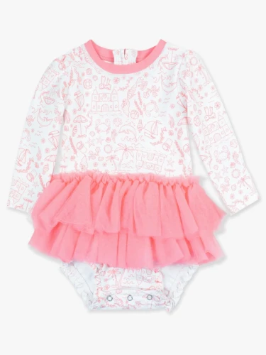 Strój kąpielowy dla niemowlaka, filtr UV - Ruffle Butts - By the Seaside