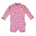 Kombinezon UV - Beach & Bandits - Tropical Vibes Violet Baby