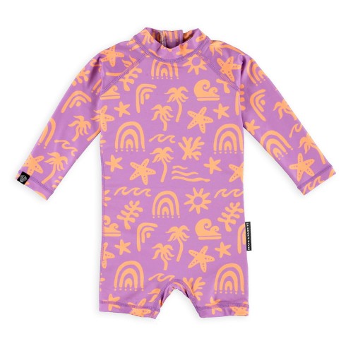 Kombinezon UV - Beach & Bandits - Tropical Vibes Violet Baby