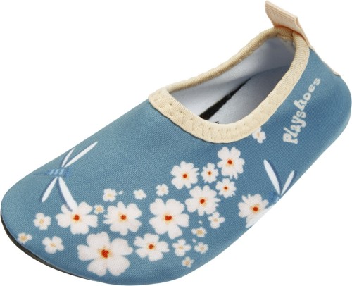 Buty do wody dla dzieci - Playshoes - Kwiaty - Petrol