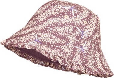 Kapelusz dla dziewczynki, filtr UV - Playshoes - Kwiaty - Fiolet