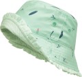 Kapelusz UV dla dzieci Playshoes UPF 50+ – dwustronny, miętowy (palmy, deski surfingowe)