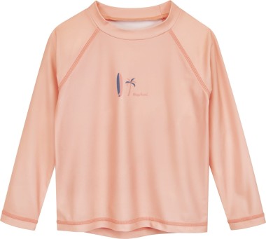 Koszulka z filtrem UV Playshoes – deska surfingowa palma – koral – długi rękaw