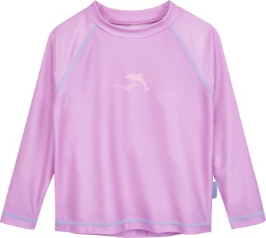 Różowa koszulka UV do pływania Playshoes – batik – długi rękaw