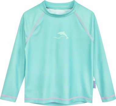 Koszulka UV dla dzieci Playshoes – batik – miętowa – długi rękaw