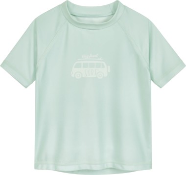Miętowa koszulka z filtrem UV dla dzieci Playshoes – surf bus