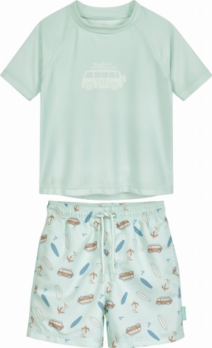 Strój UV do pływania dla chłopca Playshoes – surf bus – koszulka + szorty