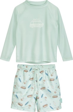 Strój UV do pływania dla chłopca Playshoes – surf bus – długi rękaw + szorty