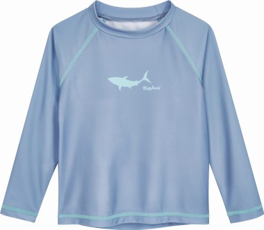 Koszulka z filtrem UV dla chłopca Playshoes – shark – długi rękaw – niebieska