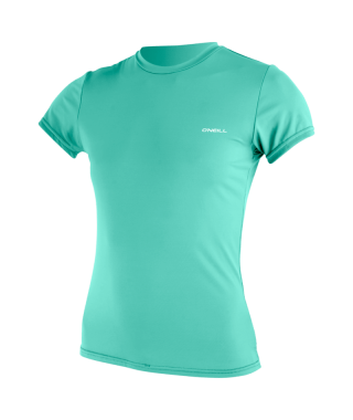 Turkusowa koszulka z filtrem UV dla kobiet O'Neill (krótki rękaw)