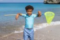 Strój UV do pływania dla chłopca Playshoes – shark – koszulka + szorty – miętowy