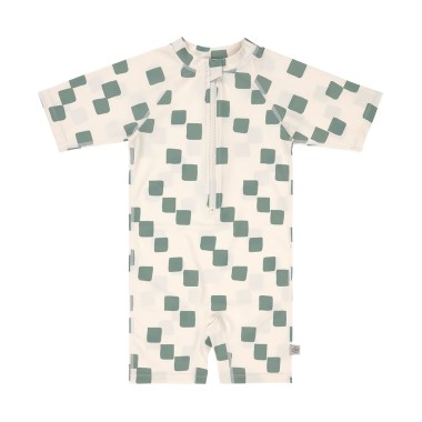 Kombinezon z filtrem UV - Lassig -  Checkerboard Sea Salt/Green