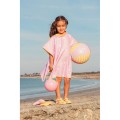 Dwustronne poncho kąpielowe - QUUT - Banana Pink