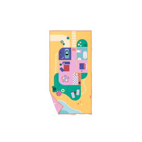 Dwustronny ręcznik plażowy - QUUT - Doll House