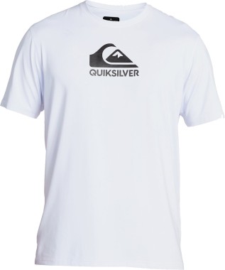 Biała koszulka UV dla mężczyzn - Quiksilver - krótki rękaw
