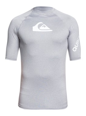 Szara męska koszulka z filtrem UV - Quiksilver - Sleet Heather