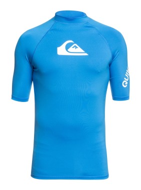 Niebieska koszulka UV dla mężczyzn - Quiksilver - Blithe dopasowany krój