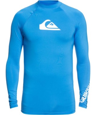 Niebieska koszulka UV z długim rękawem dla mężczyzn - Quiksilver - Blithe