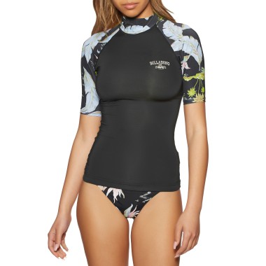 Koszulka z filtrem UV dla kobiet - Billabong - Black Pebble